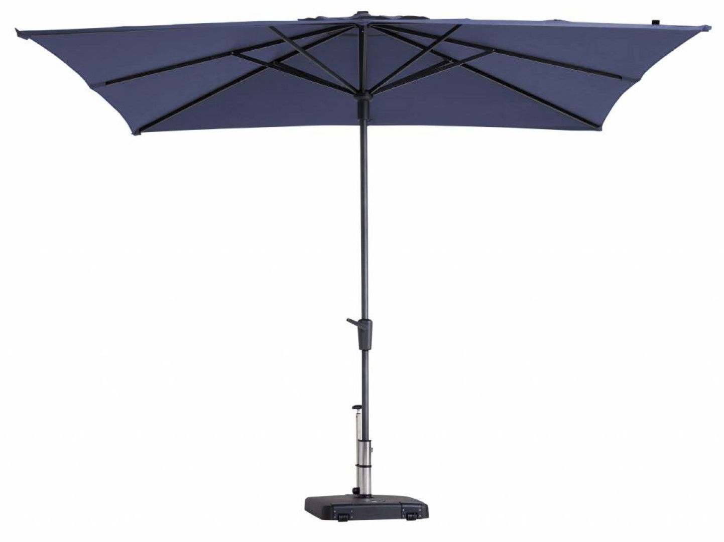 Stokparasol Syros 280 x 280 cm safier blue zonwering Madison