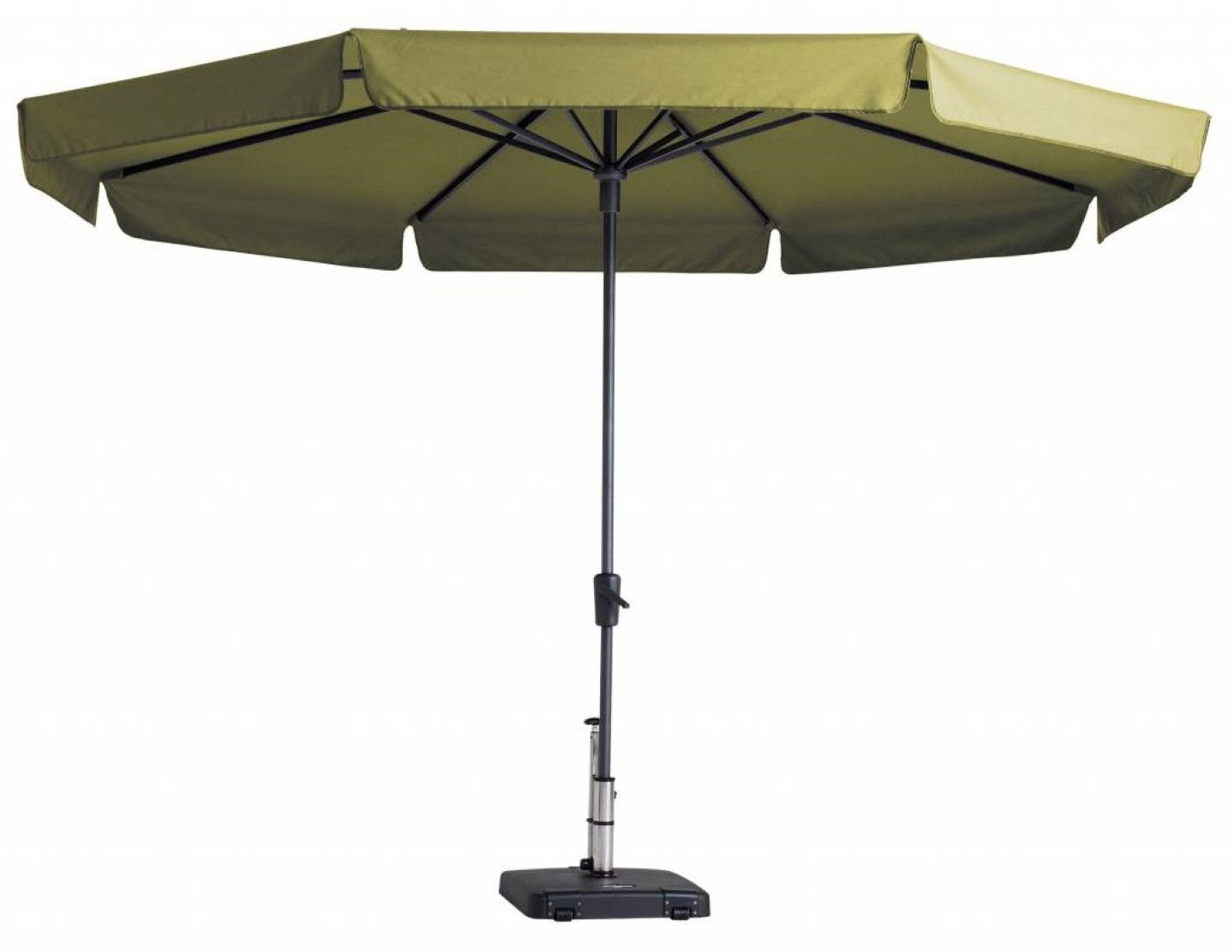 Stokparasol Syros dia. 350 cm sage green zonwering Madison