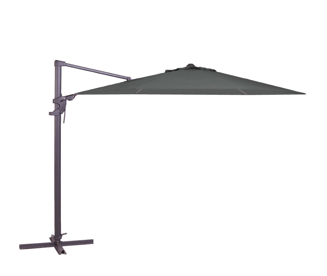 Madison Zweefparasol Monaco flex Zijwaarts Kantelbaar 330 cm Polyester grey zonwering  - 
