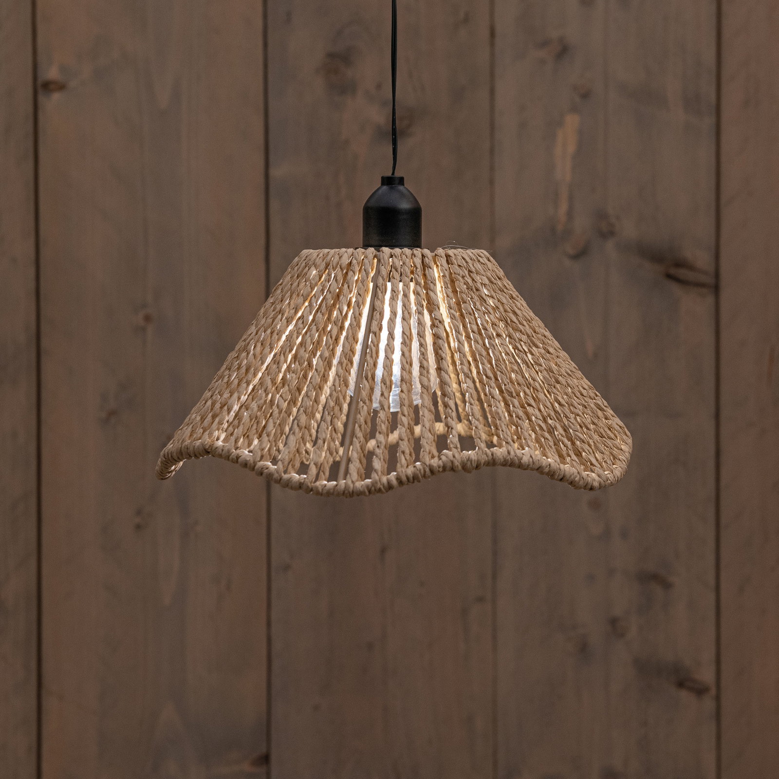 Solarlampe Edison 25 x 12 cm natur