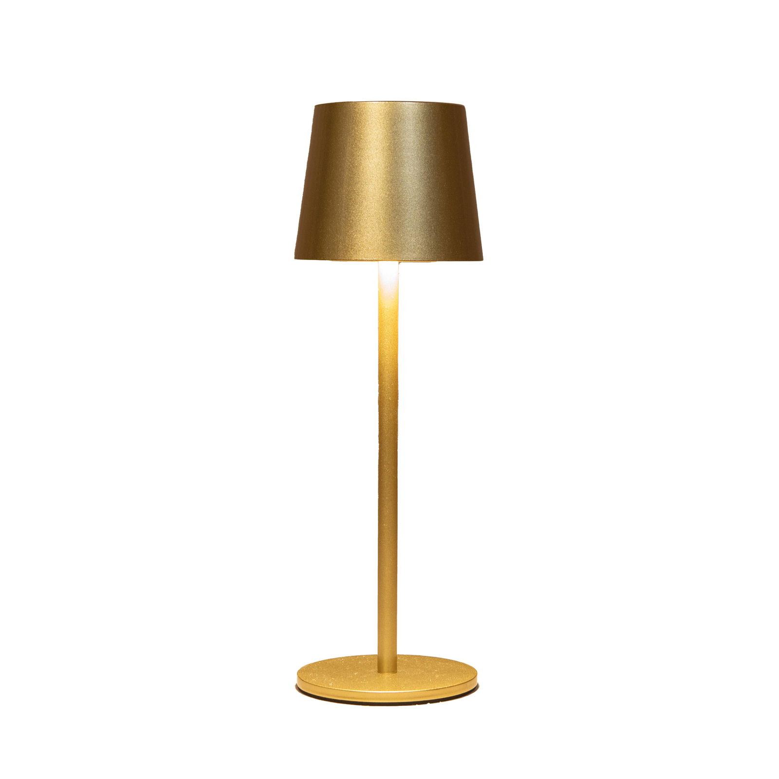 Draadloze tafellamp warm wit dimbaar led inclusief usb kabel 27.5x9 cm goud - Anna's Collection