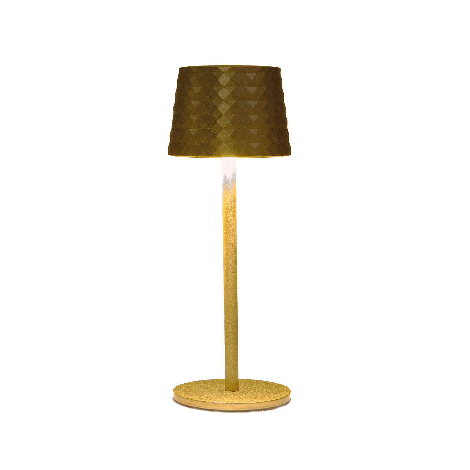Annas collection Draadloze tafellamp warm wit dimbaar led inclusief usb kabel 22.5x8.5 cm goud - 