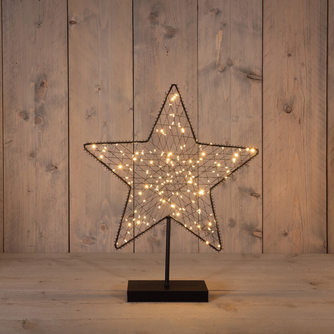 Ster op voet metaal classic warm 160 LED 40,5x49,5 cm Anna's Collection - Annas collection