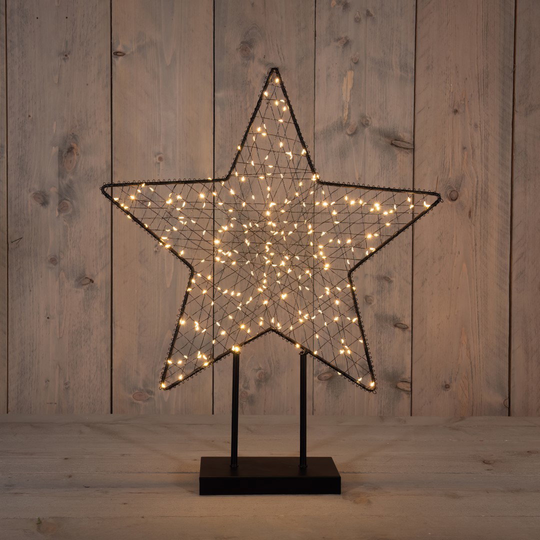 Ster op voet metaal classic warm 260 LED 50x61,5 cm Anna's Collection - Annas collection