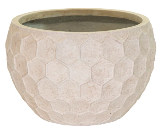 Yara Bowl Low Desert D42.5H27 bloempot fiberclay clayfibre MCollections - Mcollections