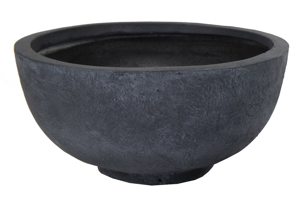 Arizona Round Bowl Graphite D36H16.5 bloempot fiberclay clayfibre MCollections - Mcollections