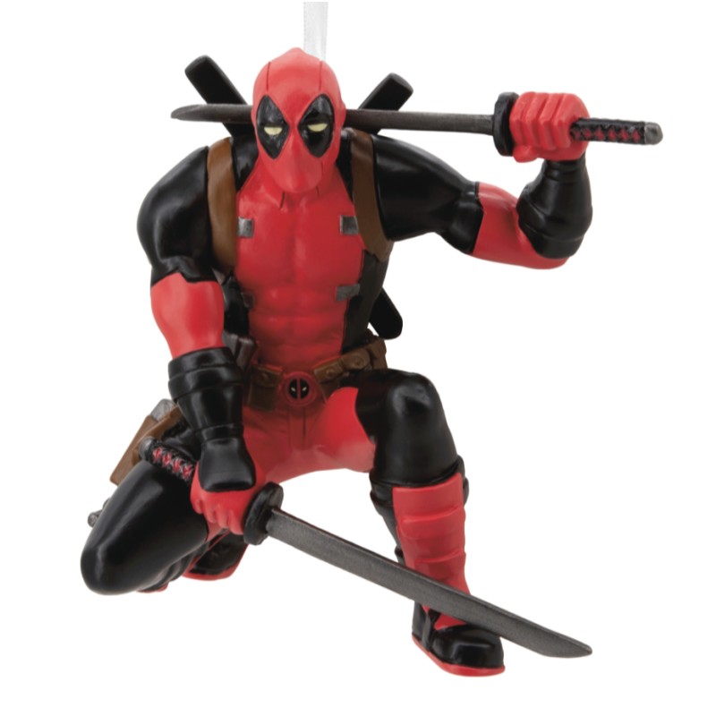 Hallmark Ornament l93 fc deadpool crouching  - 