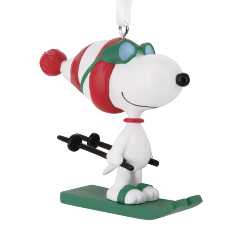 Hallmark Ornament l93 fc snoopy skiing  - 