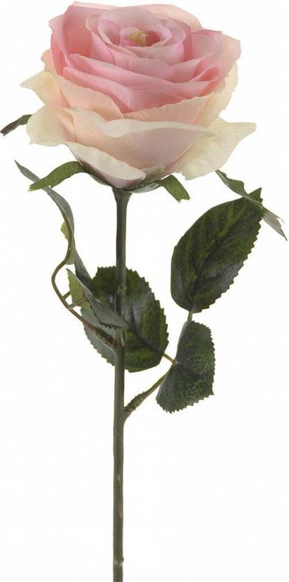 Roos simone l.roze 45 cm kunstbloem zijde nepbloem - Emerald