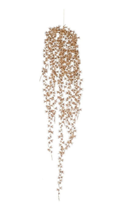 Necklace pine hanging vine gold 80cm - Emerald