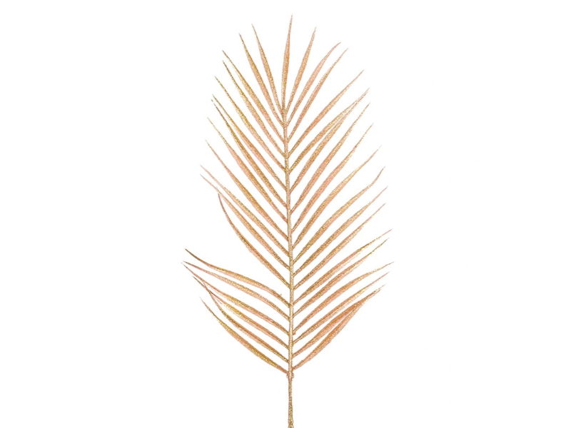 Kunsttak palm leaf peach, 70 cm - Hortus