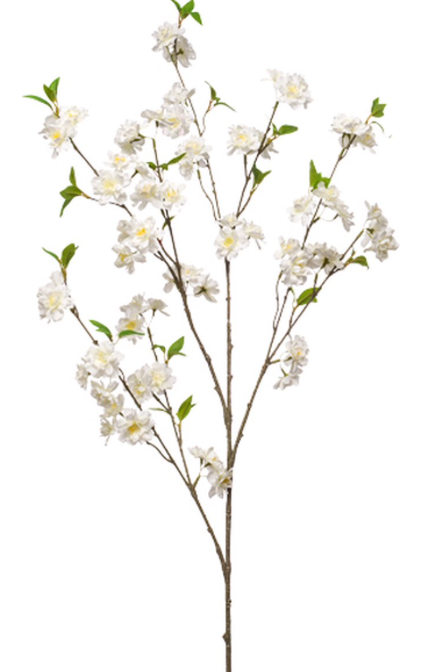 Emerald Zijden Kunstbloemen Nep Bloemen Kersenbloesem Bloesemtak Wit 120 cm 431527