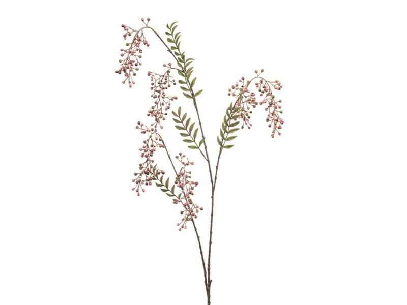 Kunsttak pepper berry hanging mauve, 130 cm - Hortus