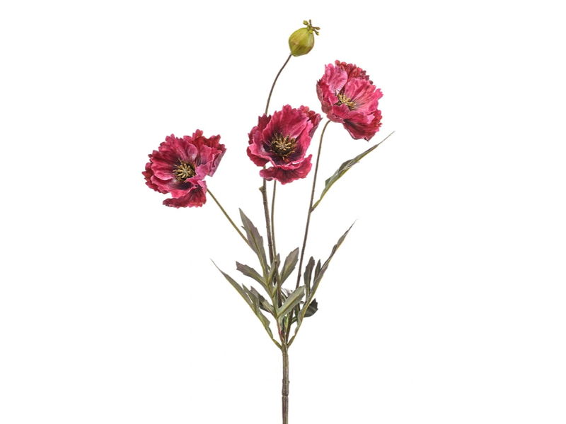 Kunstbloem poppy beauty, 68 cm - Hortus
