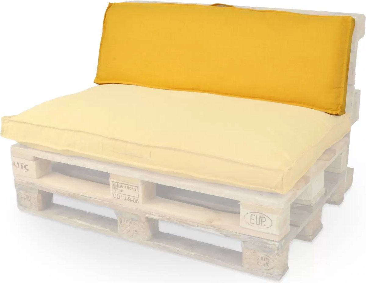 Unique living Palletkussen Luana 40x120 cm yellow gold  - 
