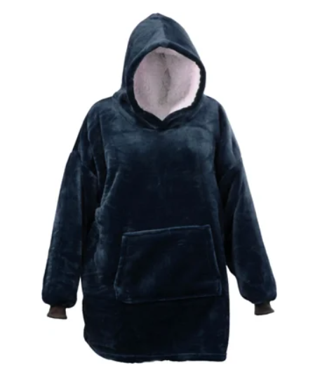 Unique living Oversized Hoodie donkerblauw 70x50x87 cm  - 