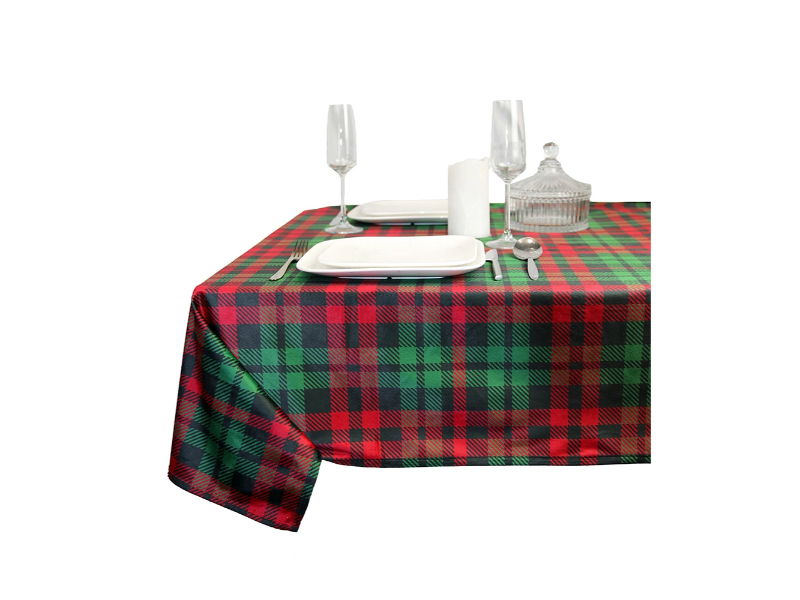 Tafelkleed sabas 250x150 cm rood/gr/zw - Unique Living