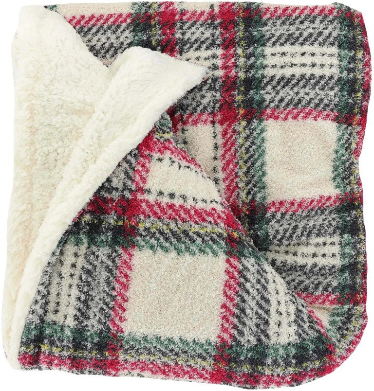 Unique living Plaid eloise 160x130cm dove white  - 
