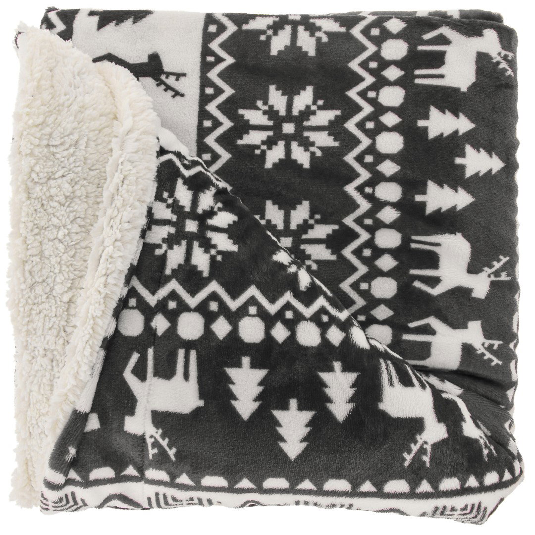 Unique living Plaid Yael 150x200 cm dark grey  - 