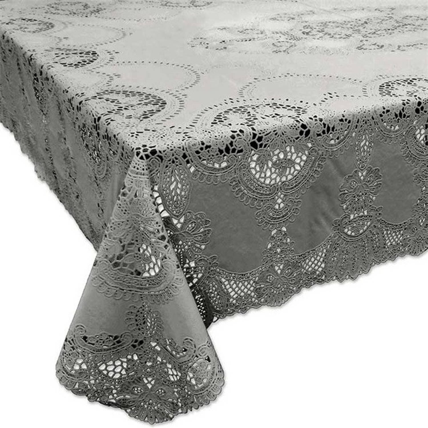 Unique living Tafelkleed Rody 180 cm dia. dark grey  - 