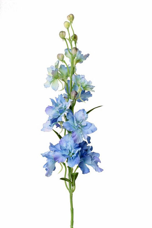 Delphinium blauw m.12 bloem, 8knop, 3 bld 60 cm kunstbloem zijde nepbloem - Driesprong Collection