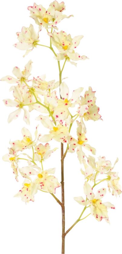 Gele orchidee - Hoge kwaliteit kunstbloem - Kunstplant - Losse tak - 77 cm