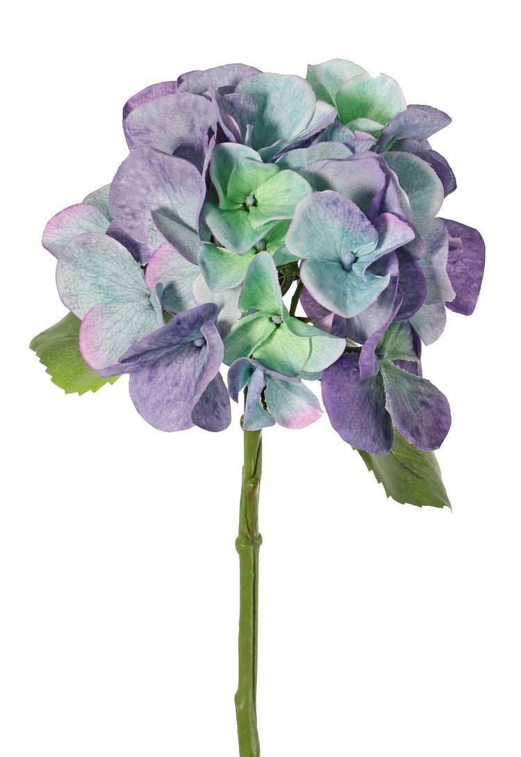 Hortensia 1 grote bloem dia 15 cm kunstbloem zijde nepbloem - Driesprong Collection