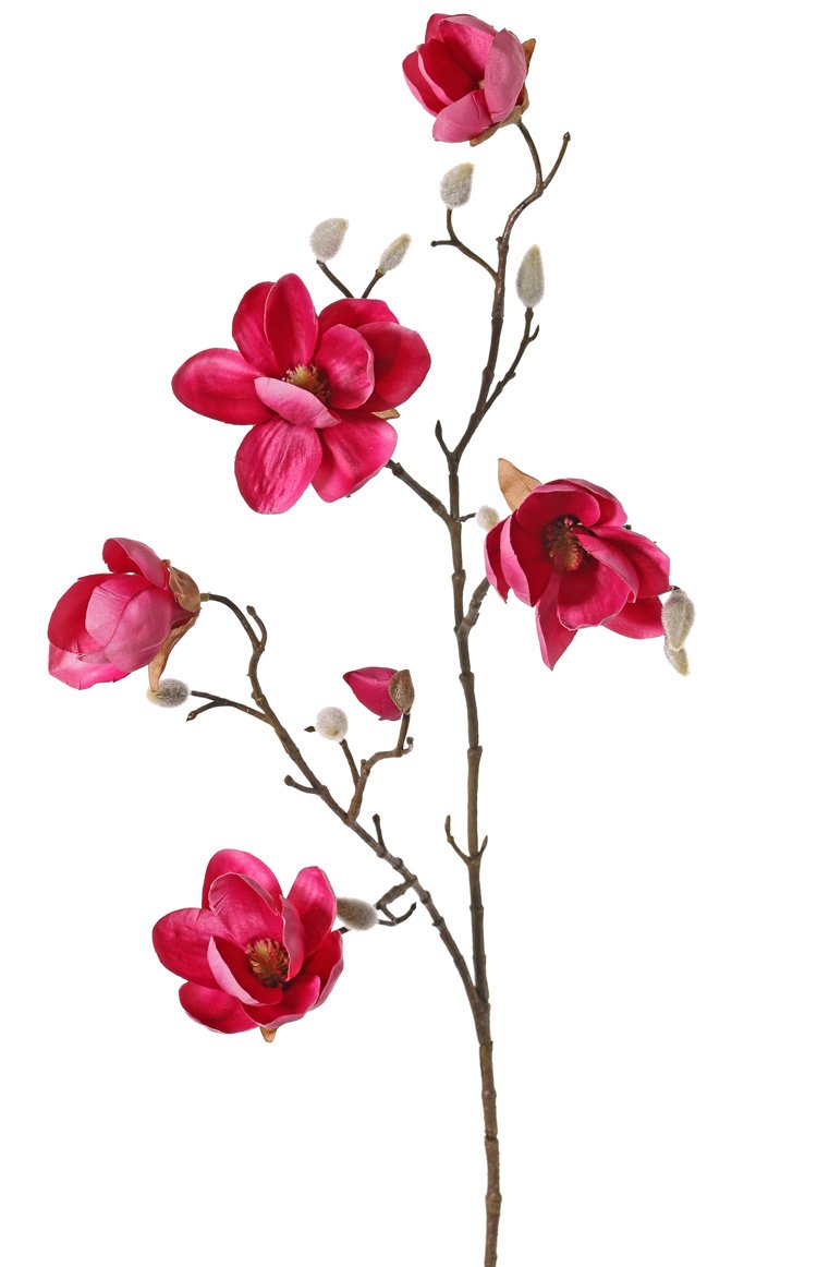 Magnolia h80 cm fucshia kunstbloem zijde nepbloem - Driesprong Collection
