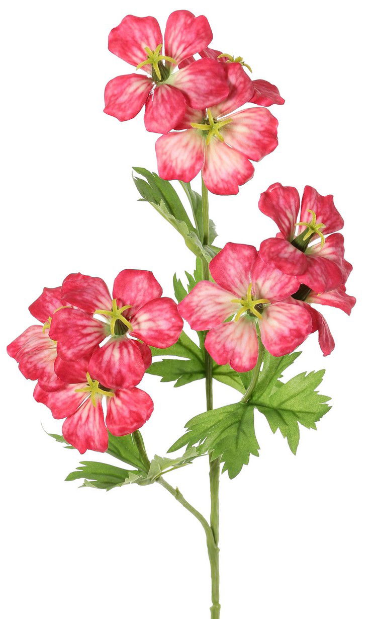 Geranium ooievaarsbek d.roze kunstbloem zijde nepbloem - Driesprong Collection