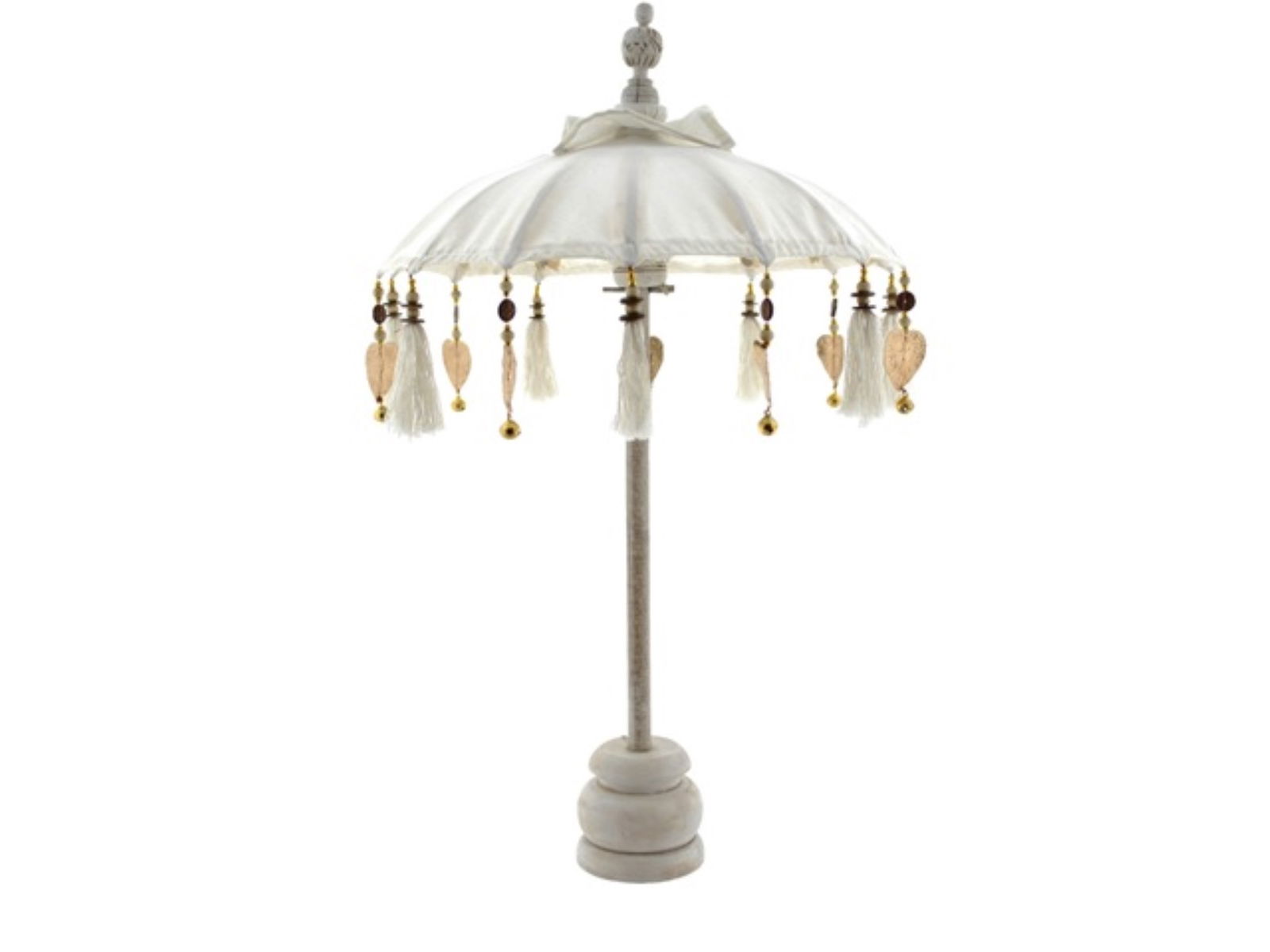 Van der leeden parasol katoen bali mini d50h75cm wit II  - 