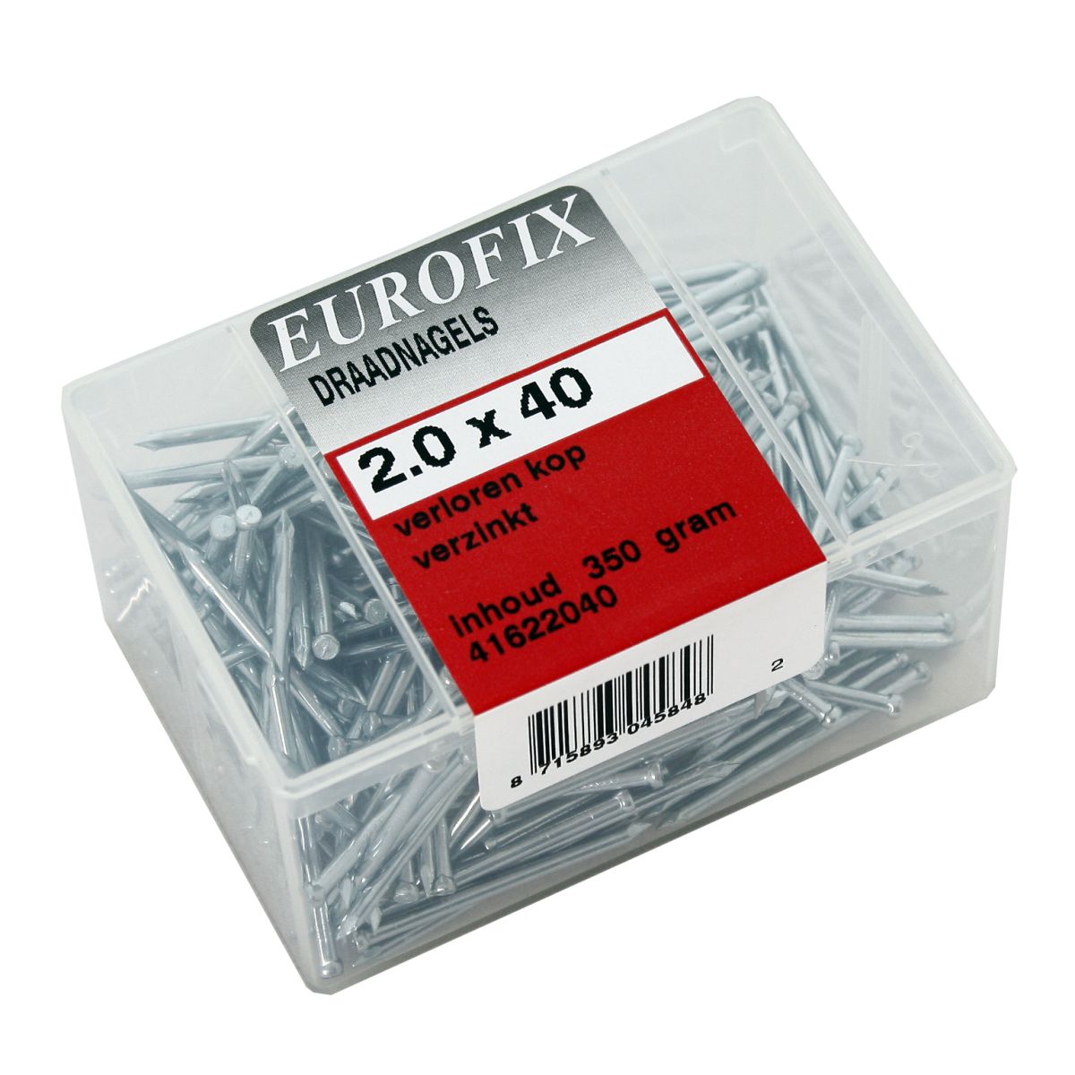 Eurofix draadnagel verzinkt PK 2.7x55 350GR Eurofix - Eurofix