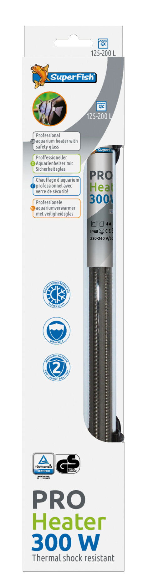 PRO HEATER 300W 125-200L (35CM) - SuperFish