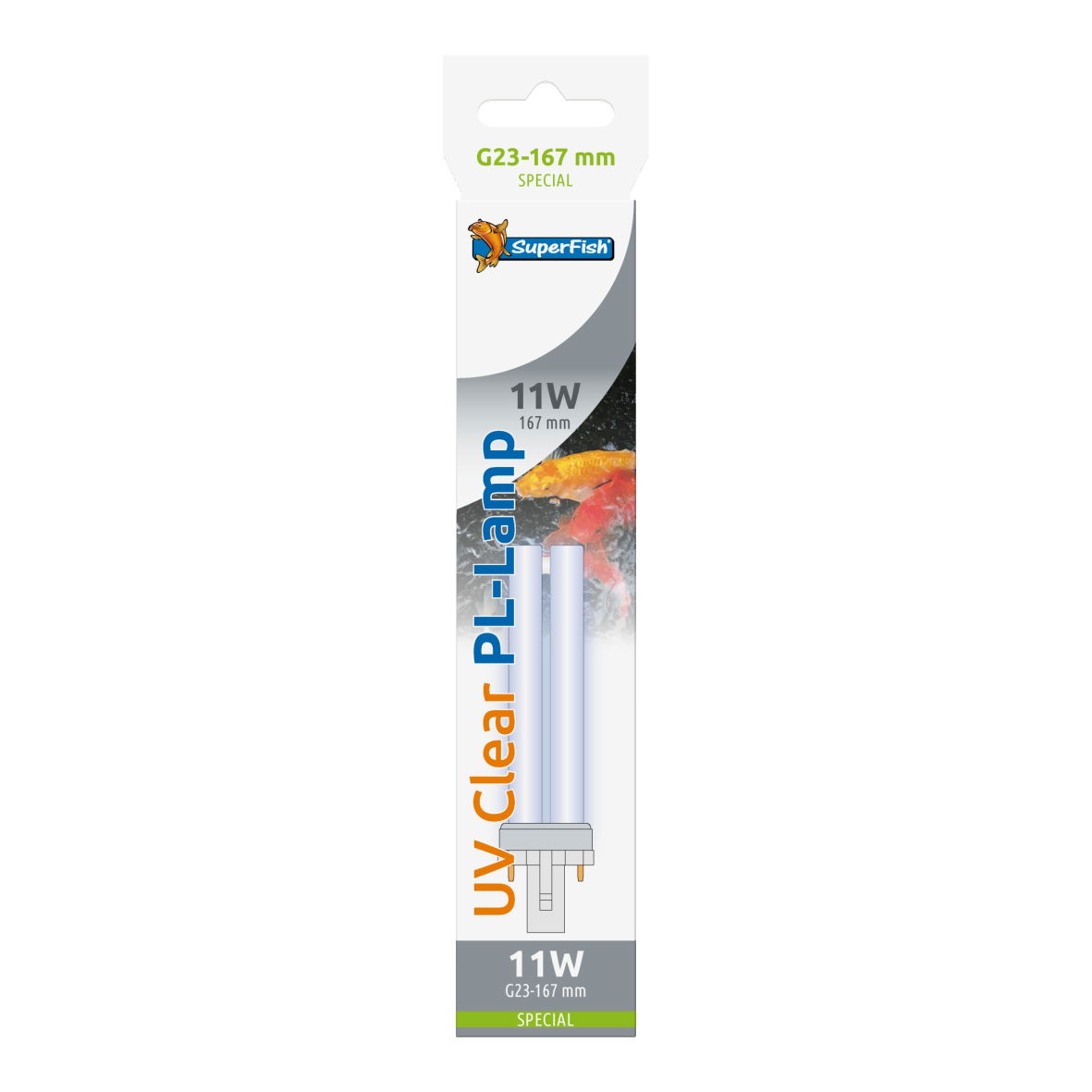 Superfish Uv pl lamp 11w g23-167mm sp  - 