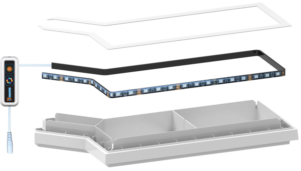 Quadro 70 multi colour led Superfish - Superfish
