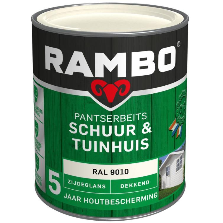 Rambo Pantserbeits schuur en tuinhuis zg dek 9010 0,75l