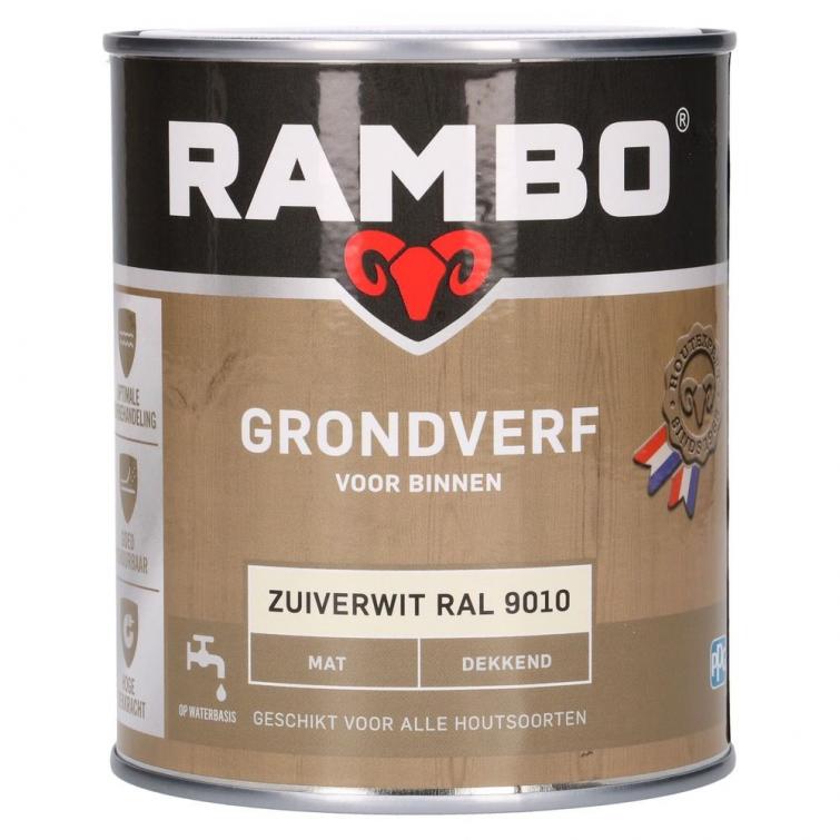 Rambo Grondverf binnen wit 0,75l