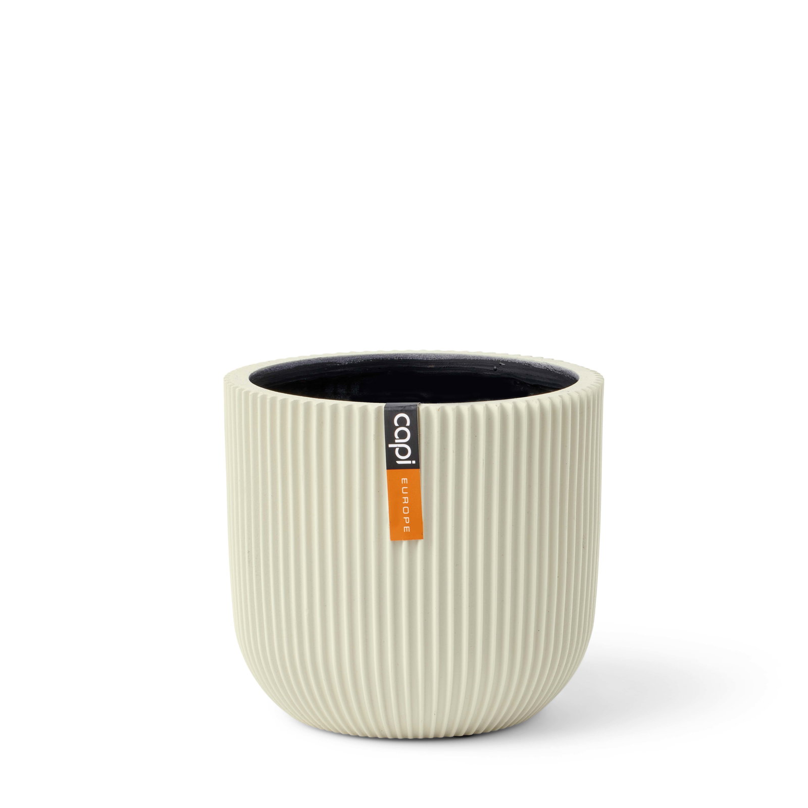 Topfkugel Groove H8 cm beige Blumentopf