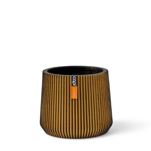 Sandsack Groove H7.2 cm schwarz gold Blumentopf