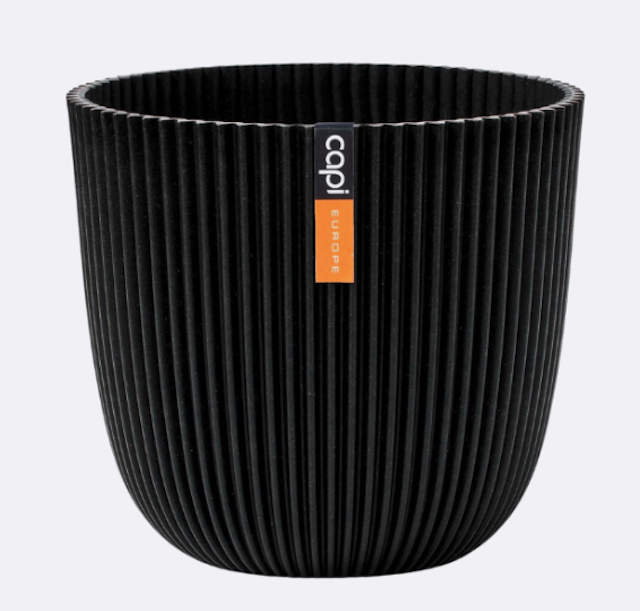 Pot bol Groove Textiel Zwart 13x12 cm - Capi Europe