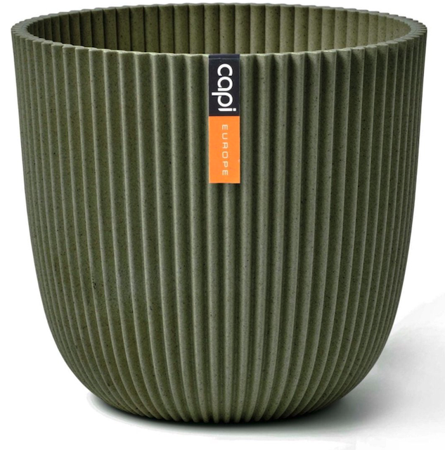 Pot bol groove 13x12 cm grass green - Capi Europe