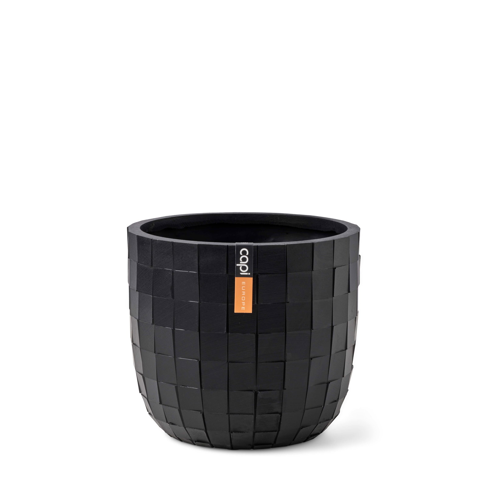 Capi europe Pot bol Blocks 9×8 zwart bloempot