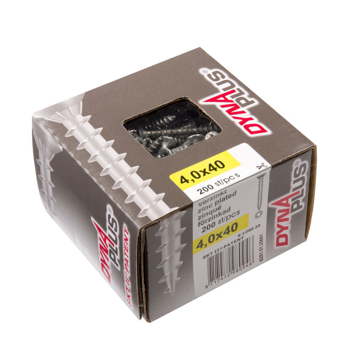 Dynaplus spaanplaatschroef verzinkt PK TX T20 4.0x40/24 Eurofix - Eurofix
