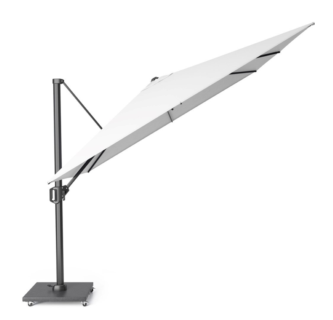 Zweefparasol Challenger T1 3x3 meter Wit zonwering Platinum - Platinum