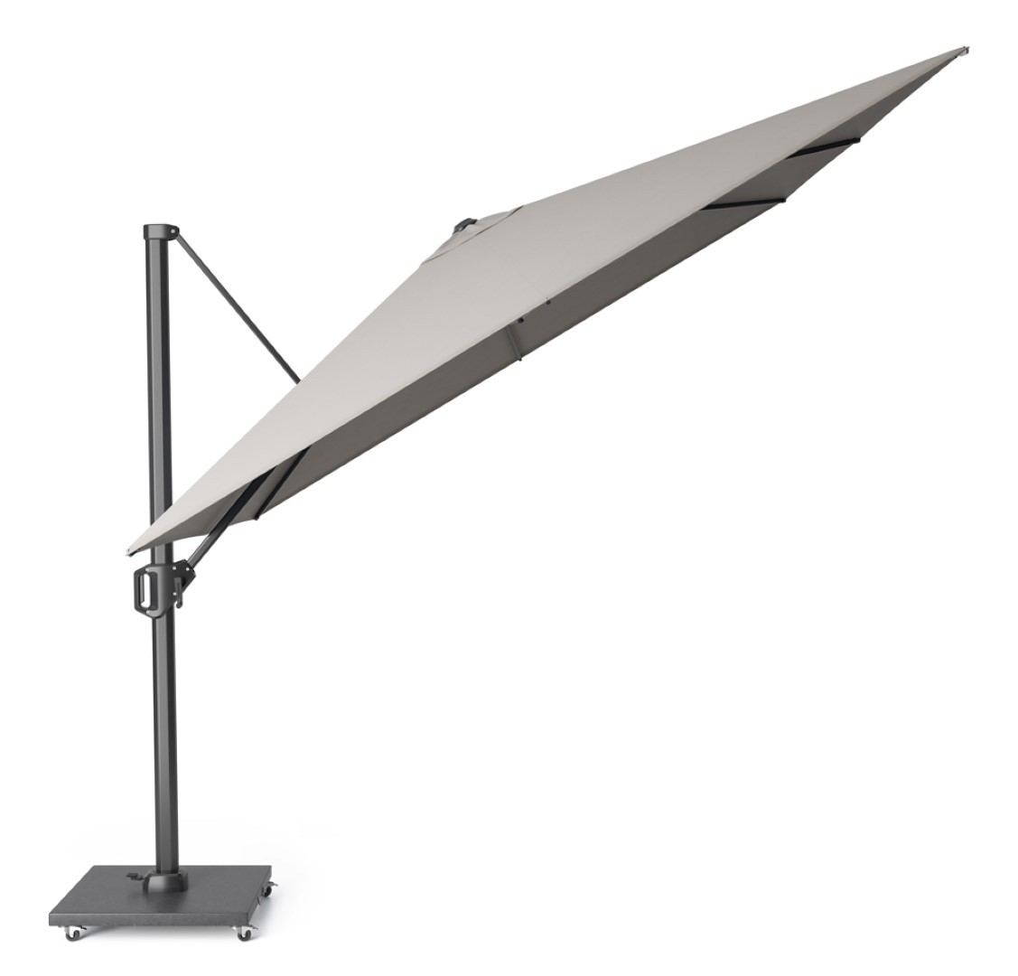 Zweefparasol Challenger T1 premium 3x3 meter Manhattan zonwering Platinum - Platinum