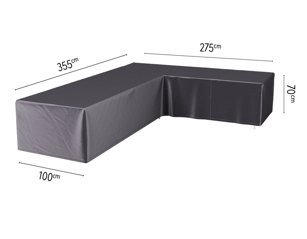 Aerocover Loungesethoes hoekset rechts 355x275x100xH70 cm – grijs