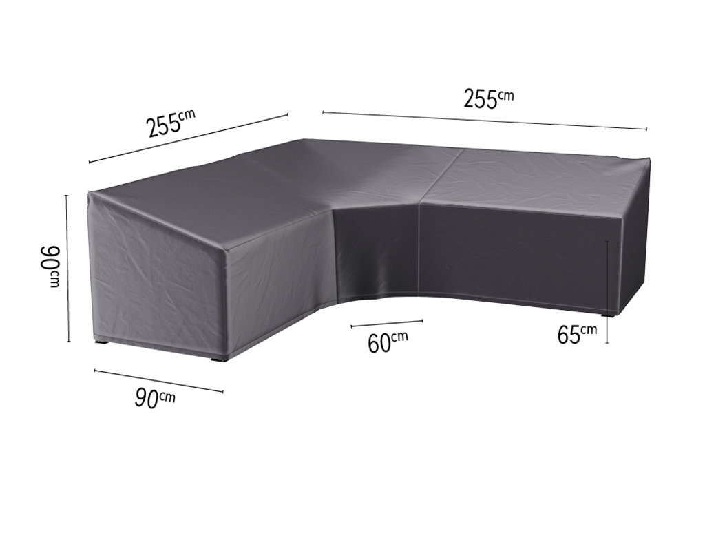 Hoes loungeset hoek hoge rugleuning 255 x 255 x 90 x 65 tot 90 cm AeroCover - Aerocover