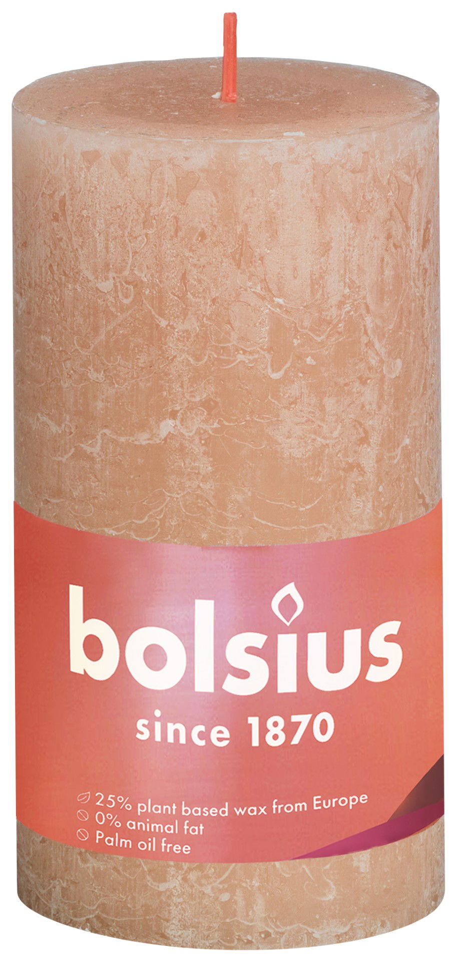 Rustiek Shine stompkaars 130 68 Misty Pink Bolsius