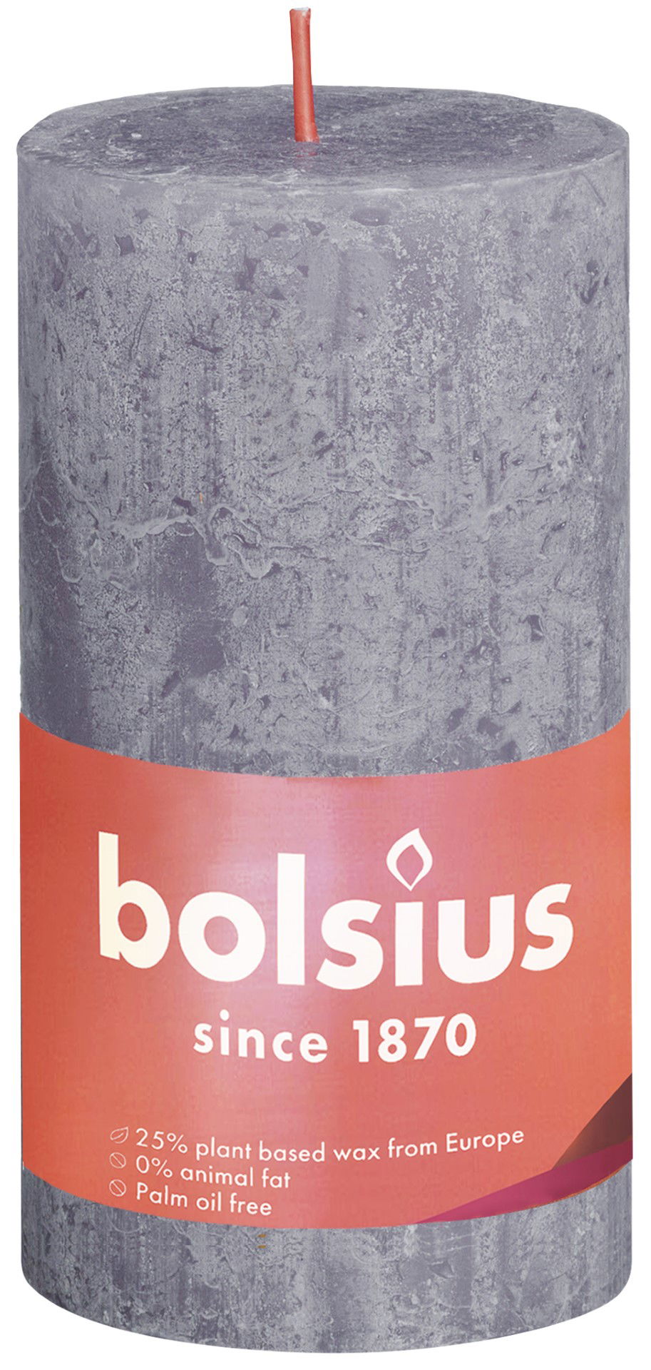 Rustiek Shine stompkaars 130 68 Frosted Lavender Bolsius