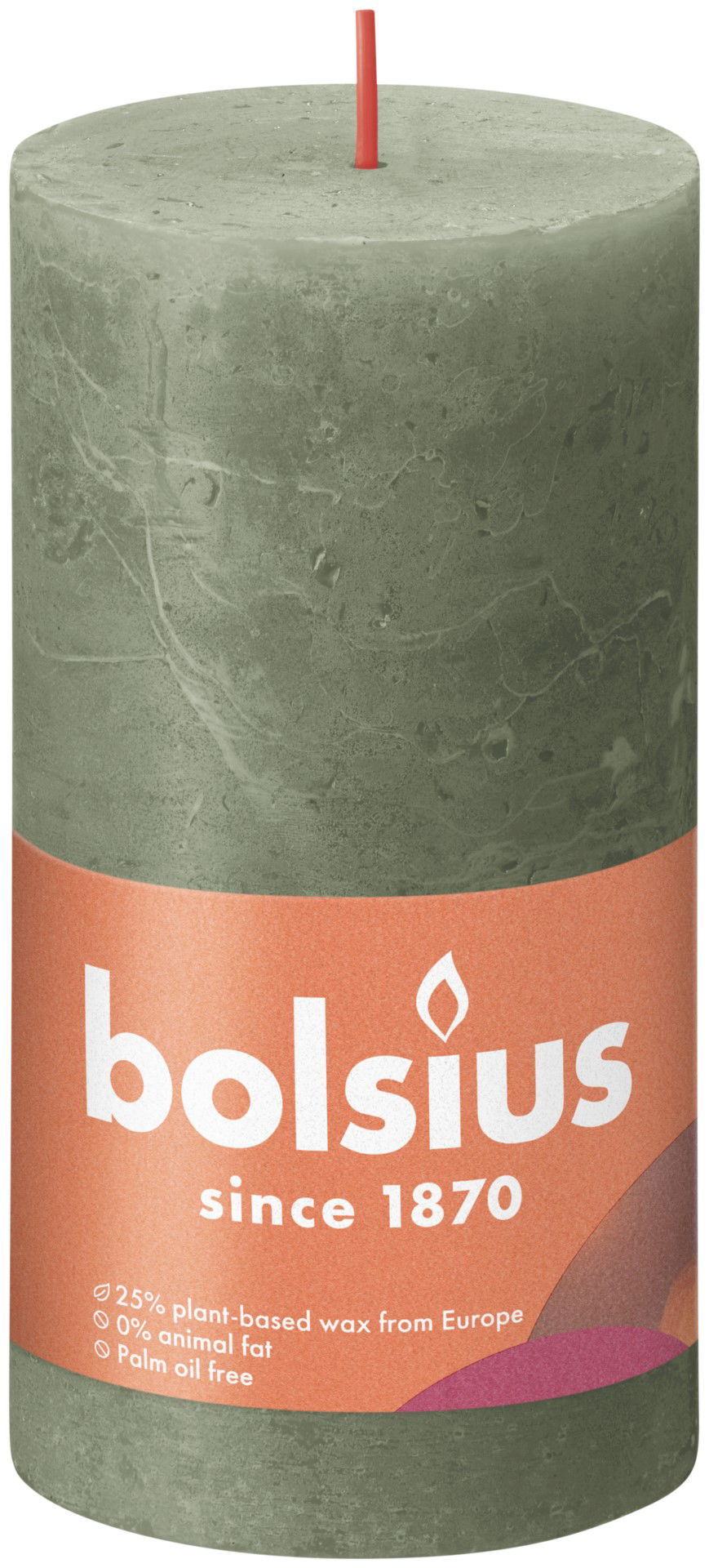 Stompkaars Fresh Olive 130 68 rustiek Bolsius