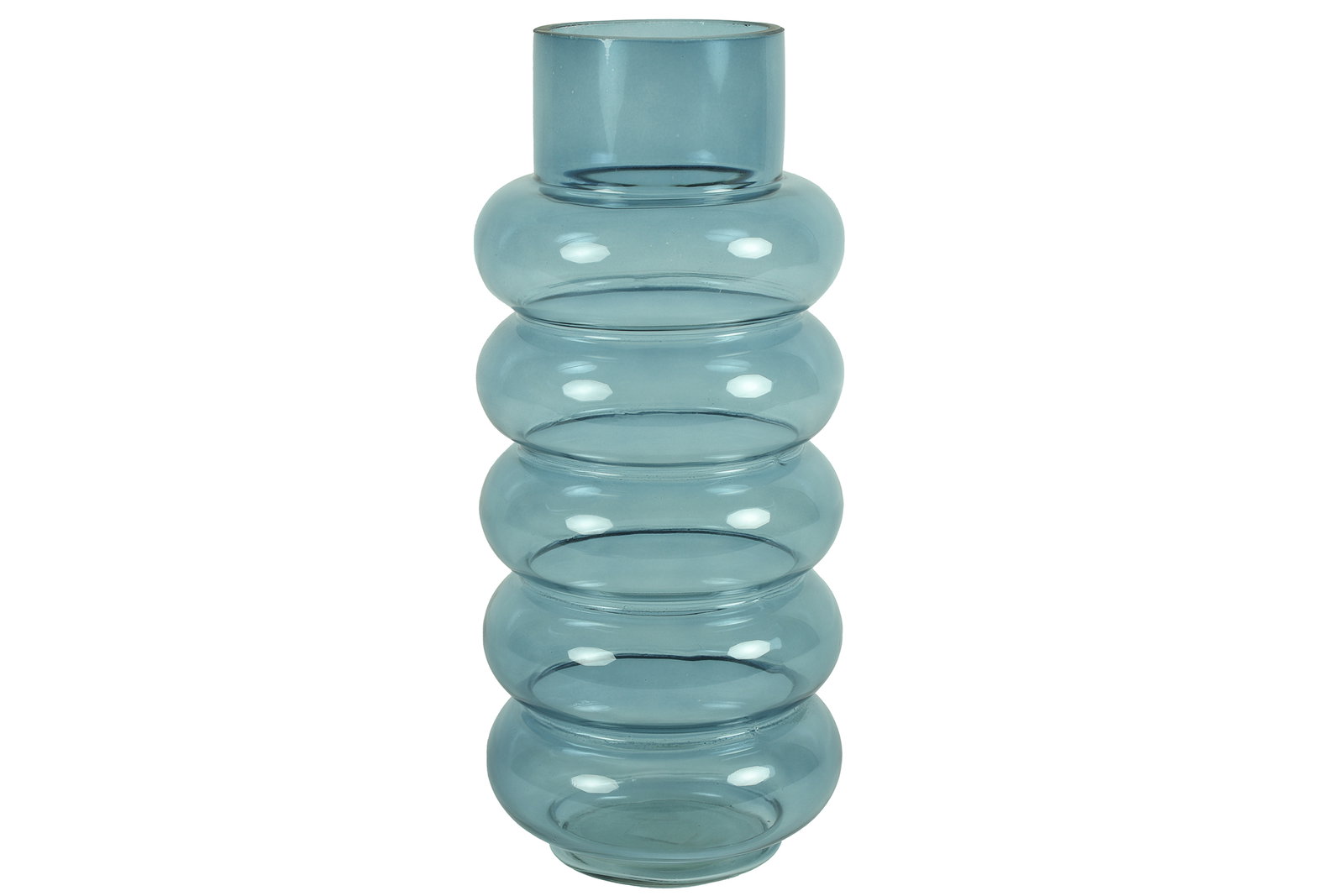 Vase Nikky Glas 15x15x35 cm blau